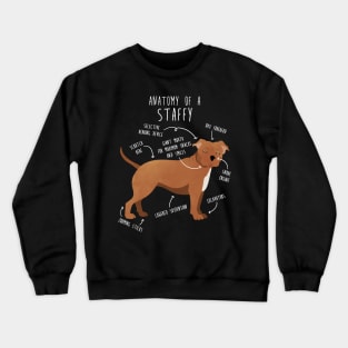 Staffordshire Terrier Staffy Anatomy Crewneck Sweatshirt